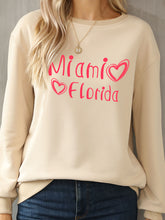 Load image into Gallery viewer, MIAMI FLORIDA Round Neck Dropped Shoulder Sweatshirt

