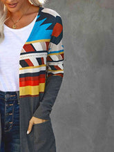 Load image into Gallery viewer, Printed Open Front Cardigan with Pockets
