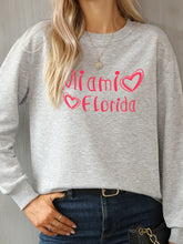 Load image into Gallery viewer, MIAMI FLORIDA Round Neck Dropped Shoulder Sweatshirt
