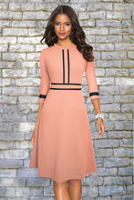 Load image into Gallery viewer, Round Neck Three-Quater Sleeve Dress
