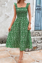 Load image into Gallery viewer, Evergreen Ruffled Midi Dress
