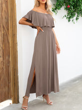 Load image into Gallery viewer, Off-Shoulder Slit Maxi Dress
