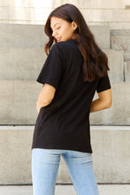 Load image into Gallery viewer, Davi &amp; Dani &quot;Babe&quot; Full Size Glitter Lettering Printed T-Shirt in Black
