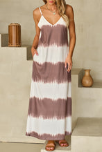 Load image into Gallery viewer, Tie-Dye V-Neck Maxi Cami Dress
