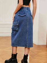 Load image into Gallery viewer, Modern Denim Skirt with Pockets
