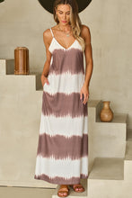 Load image into Gallery viewer, Tie-Dye V-Neck Maxi Cami Dress
