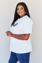Load image into Gallery viewer, Davi &amp; Dani &quot;Babe&quot; Full Size Glitter Lettering Printed T-Shirt in White
