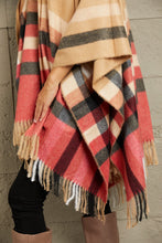 Load image into Gallery viewer, Luna Plaid Shawl Poncho Cardigan
