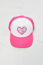 Load image into Gallery viewer, Fame Falling For You Trucker Hat in Pink
