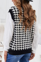 Load image into Gallery viewer, Houndstooth Button Front Sweater Vest
