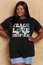 Load image into Gallery viewer, TEACH LOVE INSPIRE Graphic Cotton T-Shirt
