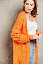 Load image into Gallery viewer, Double Take Horizontal Ribbing Open Front Duster Cardigan
