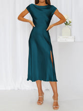 Load image into Gallery viewer, Round Neck Cap Sleeve Midi Dress
