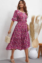 Load image into Gallery viewer, Floral Sweetheart Neck Tiered Dress
