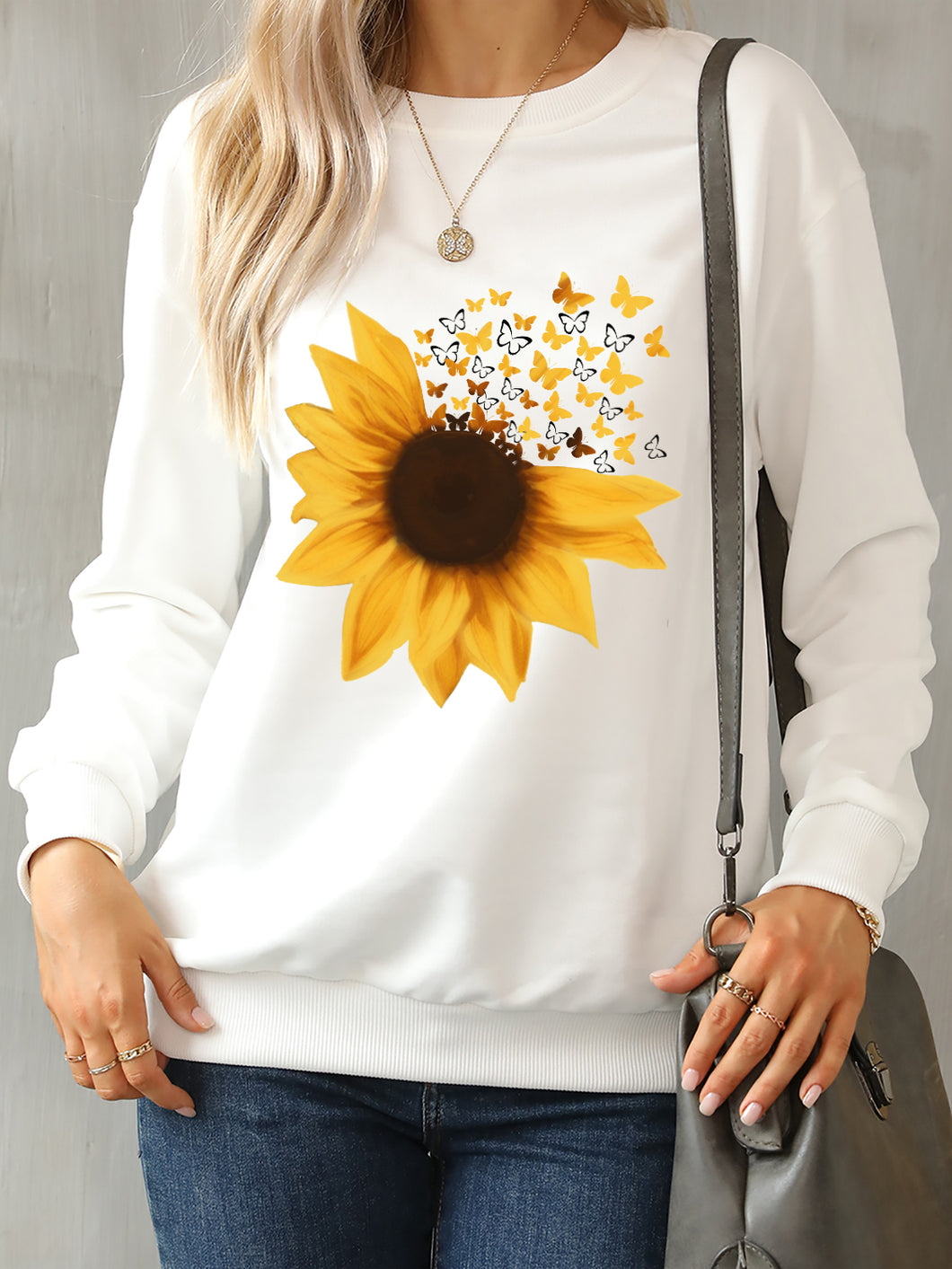 Sunflower Dropped Shoulder Sweatshirt