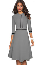 Load image into Gallery viewer, Round Neck Three-Quater Sleeve Dress
