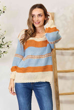 Load image into Gallery viewer, Color Block Scoop Neck Sweater
