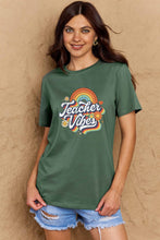 Load image into Gallery viewer, TEACHER VIBES Graphic Cotton T-Shirt
