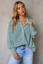 Load image into Gallery viewer, Gathered Detail Puff Sleeve Shirt

