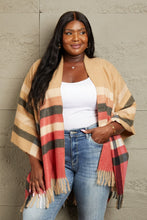 Load image into Gallery viewer, Luna Plaid Shawl Poncho Cardigan
