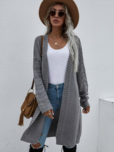 Load image into Gallery viewer, Double Take Horizontal Ribbing Open Front Duster Cardigan
