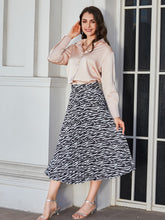 Load image into Gallery viewer, Double Take Animal Print Pleated Midi Skirt
