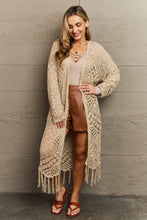 Load image into Gallery viewer, HEYSON Boho Chic Full Size Western Knit Fringe Cardigan
