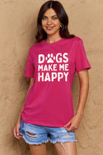 Load image into Gallery viewer, Simply Love Full Size DOGS MAKE ME HAPPY Graphic Cotton T-Shirt
