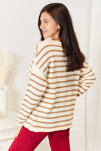 Load image into Gallery viewer, Double Take Striped Boat Neck Sweater
